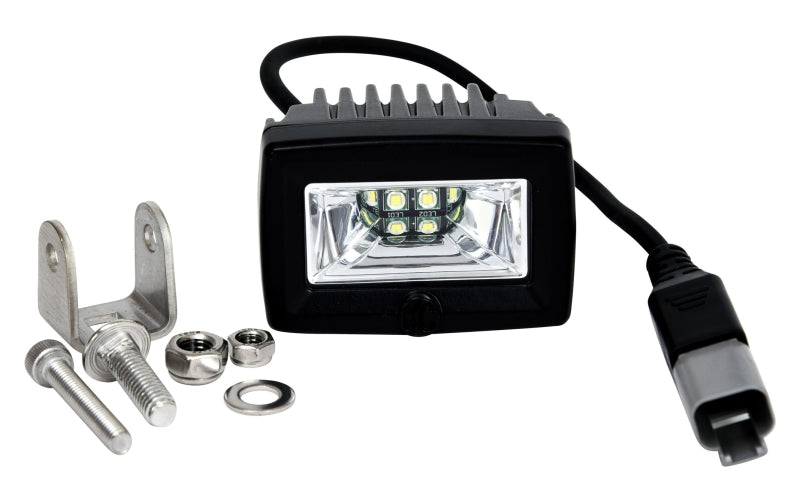 KC HiLiTES C-Series C2 20W LED Area Flood Lights, 2-Inch, Pair Pack with Wiring Harness and Switch