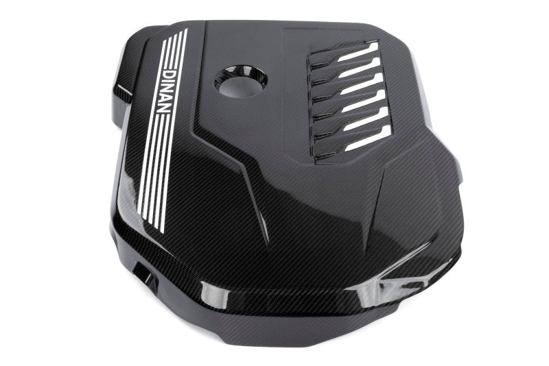 Dinan B58D Gloss Carbon Fiber Engine Cover with Matte Accents for BMW G Series Models