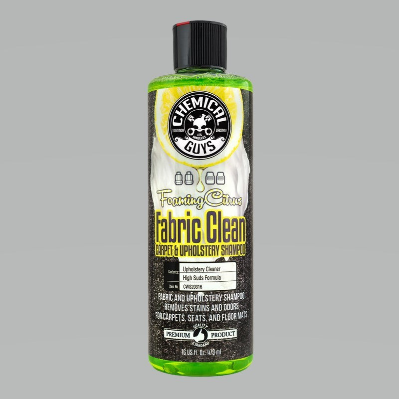 Chemical Guys Foaming Fabric Clean Carpet/Upholstery Shampoo & Odor Eliminator - 16oz - Case of 6