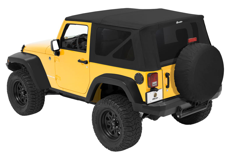 Bestop Replace-A-Top for Jeep Wrangler JK 2-Door (2010-2018) Black Diamond Sailcloth with Tinted Windows