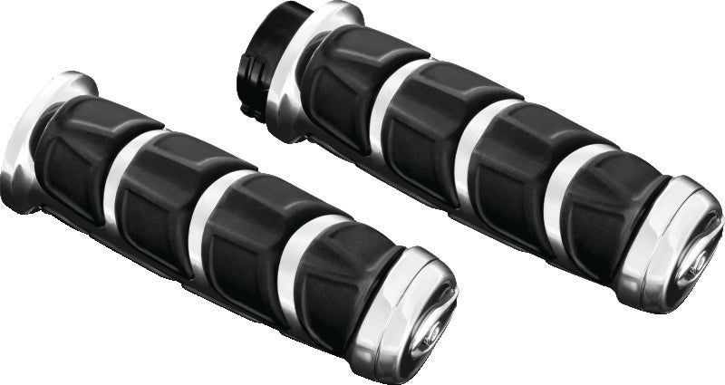Kuryakyn Kinetic Metric Chrome Motorcycle Grips - Part 6375