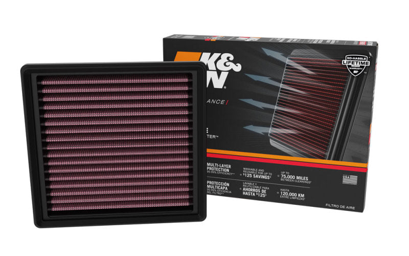 K&N Engineering 33-5133 High-Flow Replacement Air Filter for Lexus LC500 and LS500