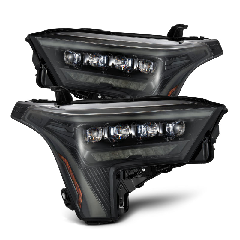 AlphaRex NOVA-Series Projector Headlights for 2022-2023 Toyota Tundra, Alpha-Black with Amber DRL, Part ARX880871