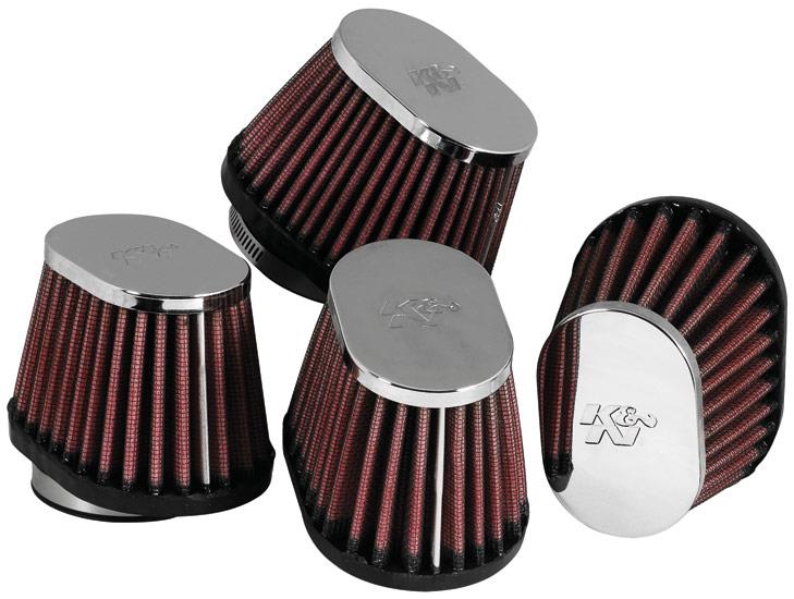 K&N Engineering RC-1824 Universal Chrome Oval Tapered Air Filter