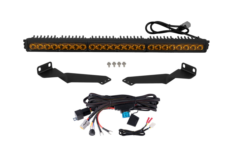 Diode Dynamics Stealth SS30 Sport Yellow Driving LED Light Bar Kit for 2016-2023 Toyota Tacoma - DD8707
