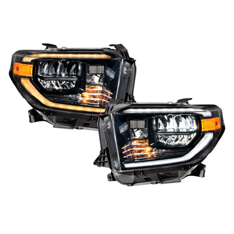 Form Lighting 2014-2021 Toyota Tundra LED Reflector Headlights - Factory Style Upgrade with Modern DRL and Sequential Turn Signal
