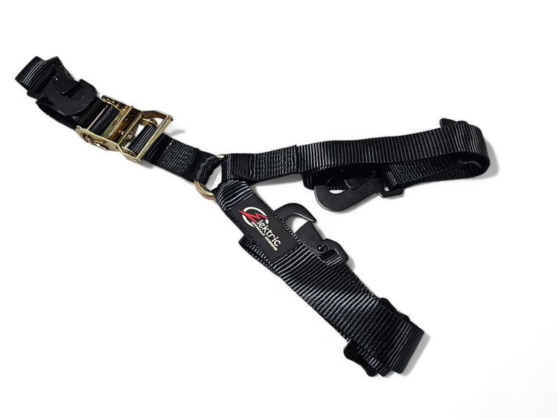 Elektric Offroad Tire Y Strap with Heavy-Duty Ratchet System - Fits Tires Up to 40 Inches