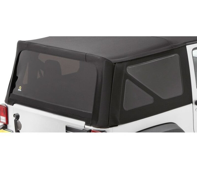 Bestop 07-10 Jeep Wrangler JK 2-Door Window Set with Tinted Rear Side Panels and Curtain (Black Diamond)