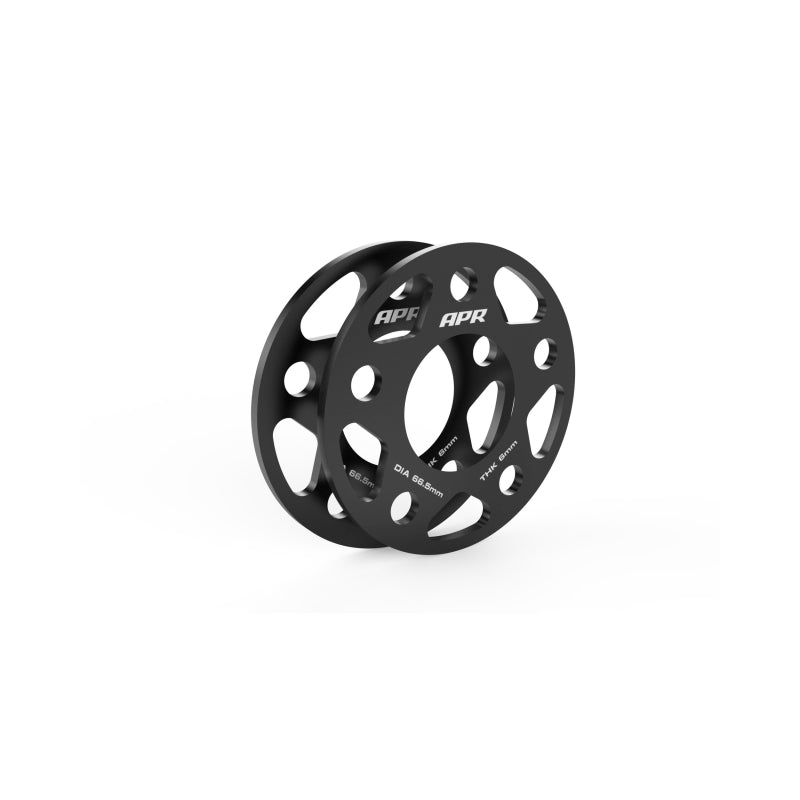 APR Wheel Spacers - 5x112 Bolt Pattern, 66.5mm Center Bore, 6mm Thickness - Set of 2