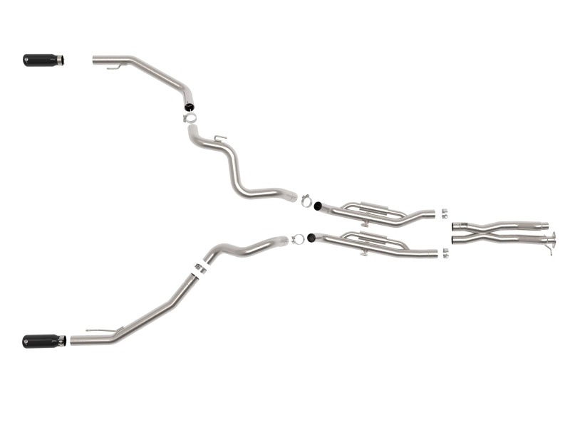 aFe Vulcan Series 3-Inch 304 Stainless Steel Cat-Back Exhaust with Black Tips for 2024-2026 Ford Ranger Raptor 3.0L V6