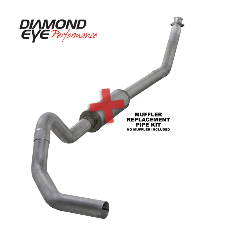 Diamond Eye Performance depK4212A-RP 4-Inch Aluminized Turbo-Back Exhaust System Kit for 1994-2002 Dodge Ram 5.9L Cummins