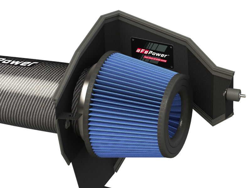 aFe MagnumFORCE Track Series Carbon Fiber Intake System with Pro 5R Filter, Part Number 54-12162-C, for Dodge Challenger, Charger and Chrysler 300C 5.7L HEMI