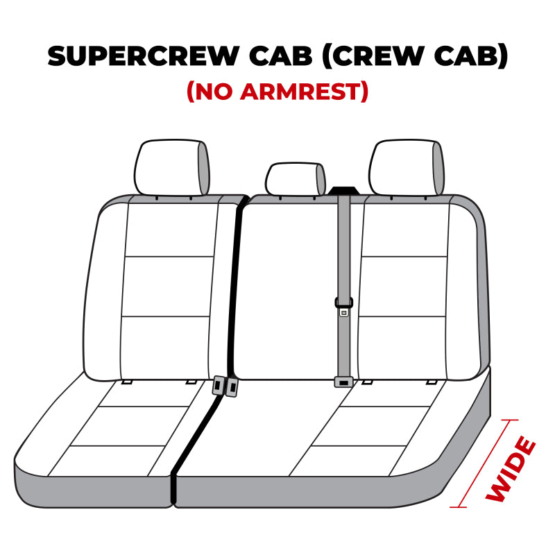 Covercraft Carhartt Super Dux SeatSaver Second Row Custom Seat Cover for Ford F-250, F-350, and F-450 (2019 Models) - Gravel