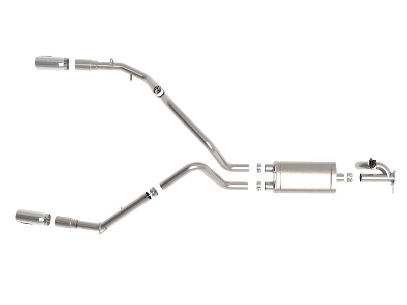 aFe Gemini XV 3-Inch 304 Stainless Steel Cat-Back Exhaust with Cutout, Polished Tips for 2019-2022 Ram 1500 5.7L HEMI