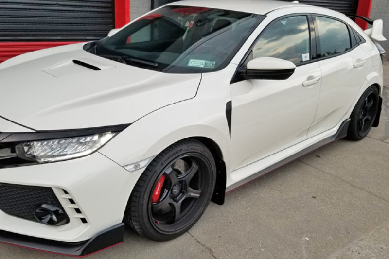 Rally Armor 17-18 Honda Civic Type R (Type R Only) UR Red Mud Flap w/ White Logo