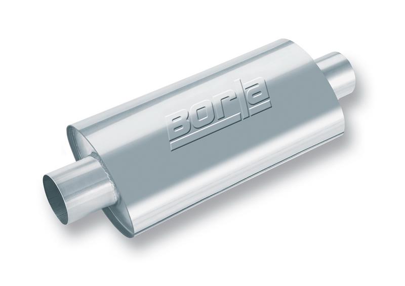 Borla XR-1 Sportsman Racing Muffler 40942, 2.5-Inch Center Inlet and Outlet