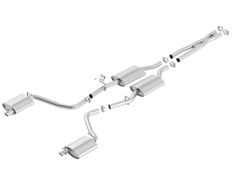 Borla S-Type Cat-Back Exhaust System for 2015–2021 Chrysler 300 and Dodge Charger 3.6L V6, Part Number 140685
