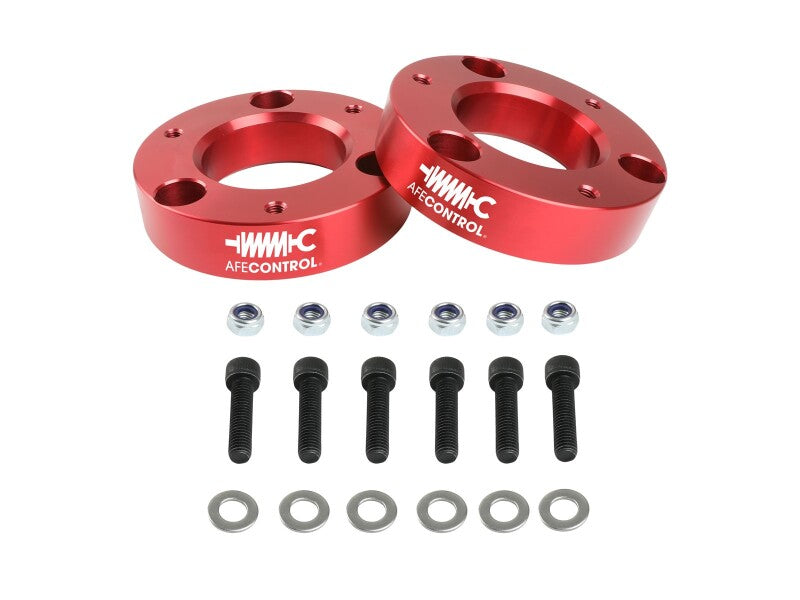 aFe CONTROL 2.0-Inch Front Leveling Kit, Red, Chevrolet/GMC 1500, Part Number afe416-40T001-R