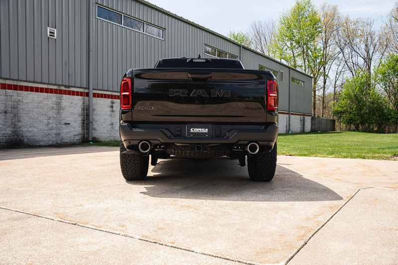 Corsa Performance 25-26 Ram 1500 RHO Crew Cab 3.0L Turbo Cat-Back Dual Rear Exit with 5-inch Satin Tips