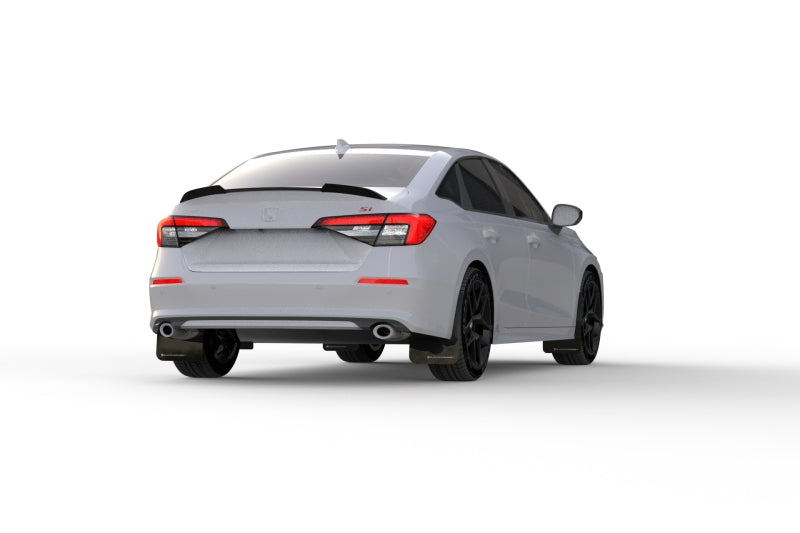 Rally Armor 2022 Honda Civic (Incl. Si/Sport/Touring) UR Black Mud Flap w/ Grey Logo