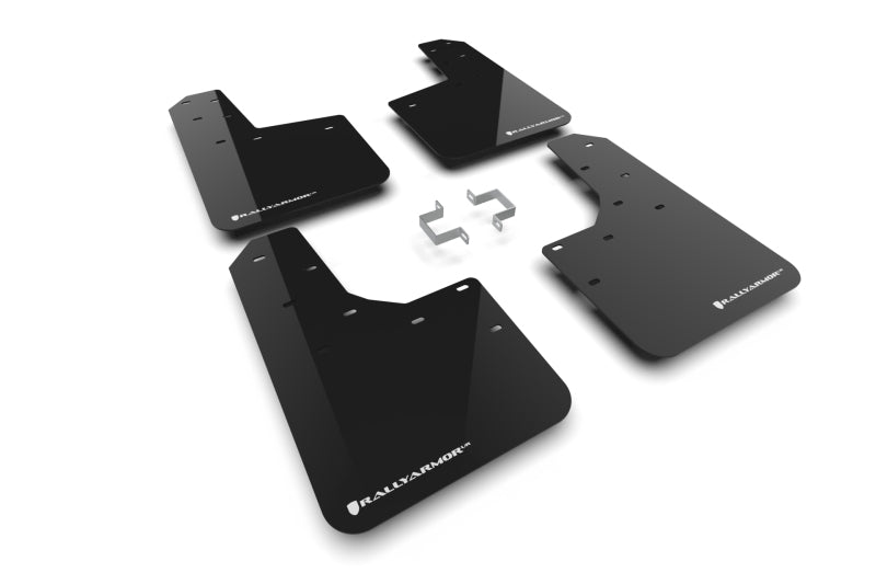 Rally Armor 23-25 Ford Ranger Raptor Black UR Mud Flap White Logo