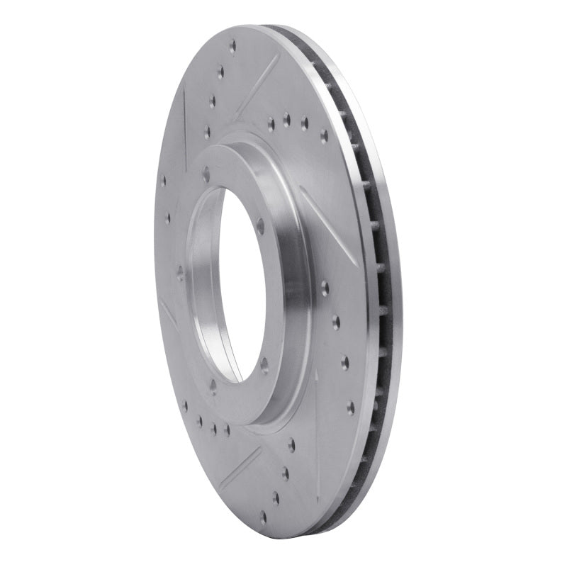 R1 Concepts RNC631-02001L Front Left Drilled and Slotted Silver Brake Rotor for Porsche 924 and 911