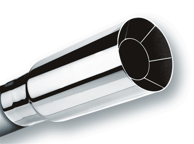 Borla 20102 Universal Polished Stainless Steel Exhaust Tip, 2-Inch Inlet, 2.5-Inch Round Outlet