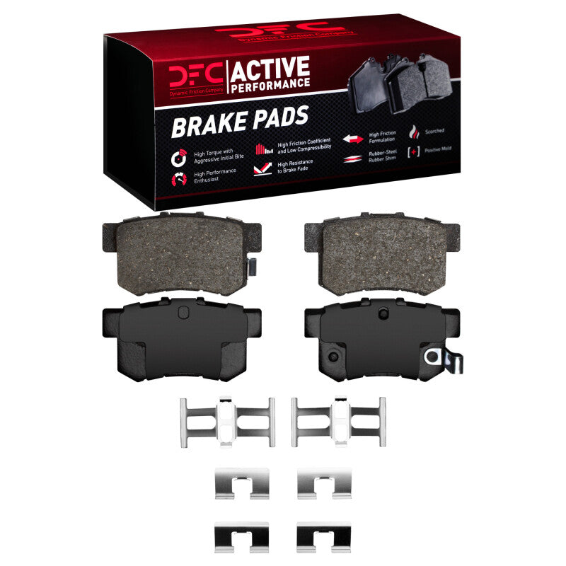 DFC 87-22 Acura CSX Rear Active Performance Brake Pads and Hardware Kit