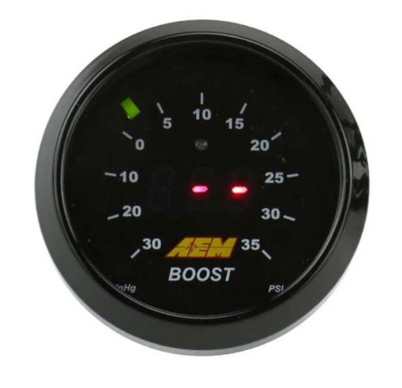 AEM 30-4406 52mm Digital Boost Gauge, -30 to 35 PSI