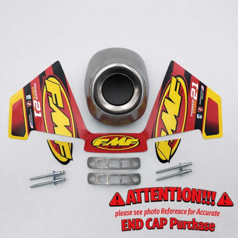 FMF Racing FMF020529 P-Core 2.1 Replacement Slash-Cut Stainless Steel Rear Cone Cap - 30 mm