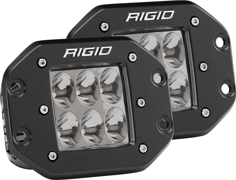 Rigid Industries D-Series PRO D2 Flush Mount Driving Light Pair, Part Number RIG512313