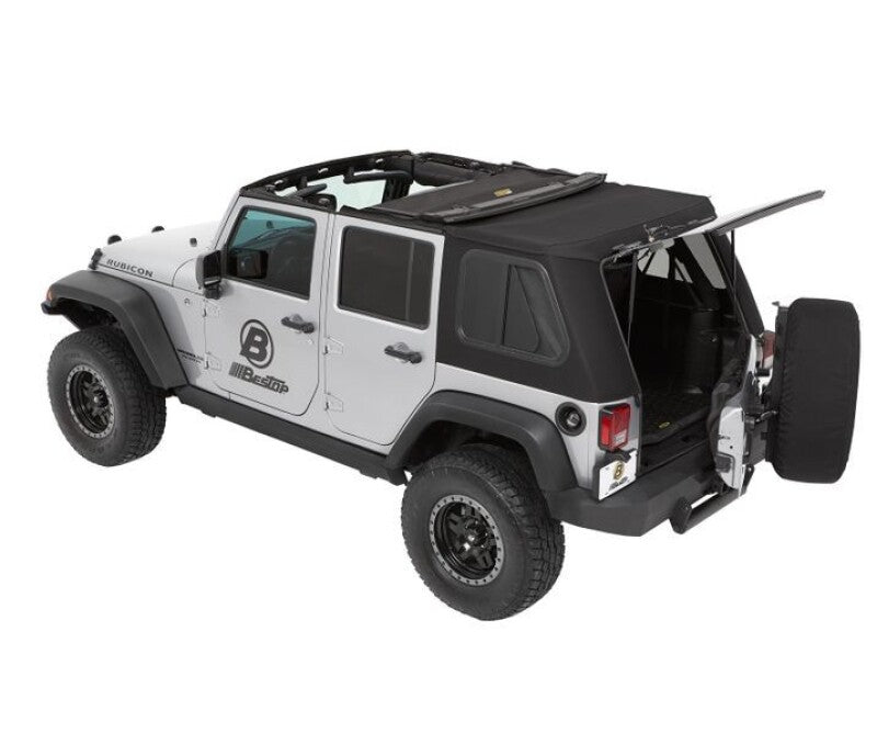 Bestop Trektop Pro for Jeep Wrangler JK 2007-2018, 4-Door - Premium Black Twill