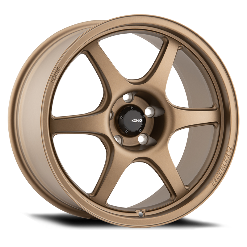 Konig Hexaform 15x7.5-Inch Matte Bronze Wheel, 4x100 Bolt Pattern, +35 Offset