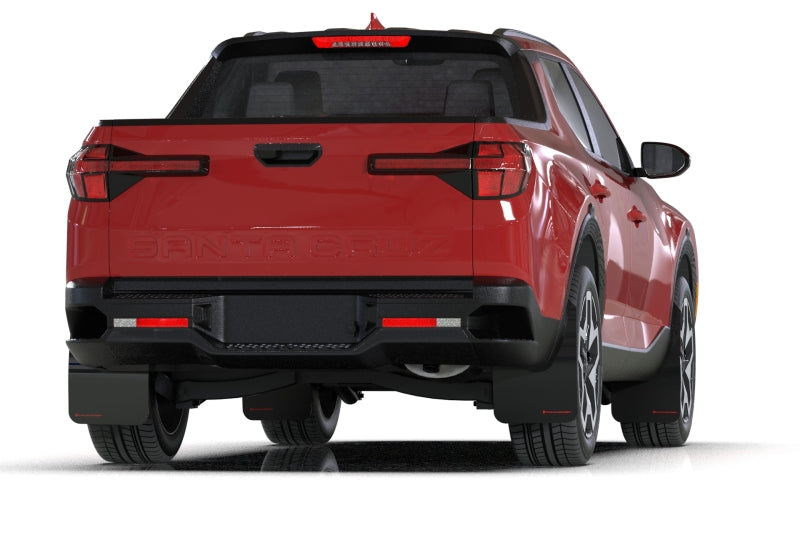 Rally Armor 2022 Hyundai Santa Cruz Black Mud Flap w/ Red Logo