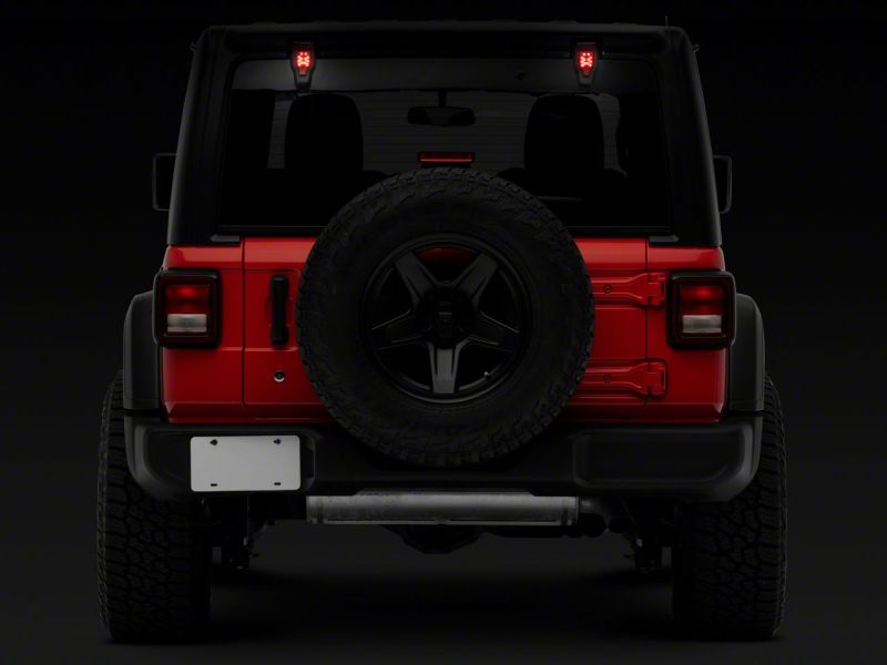 Raxiom Axial Series Rear Window Glass Hinge LED Lights for 2018-2023 Jeep Wrangler JL, Part Number raxJ155993-JL