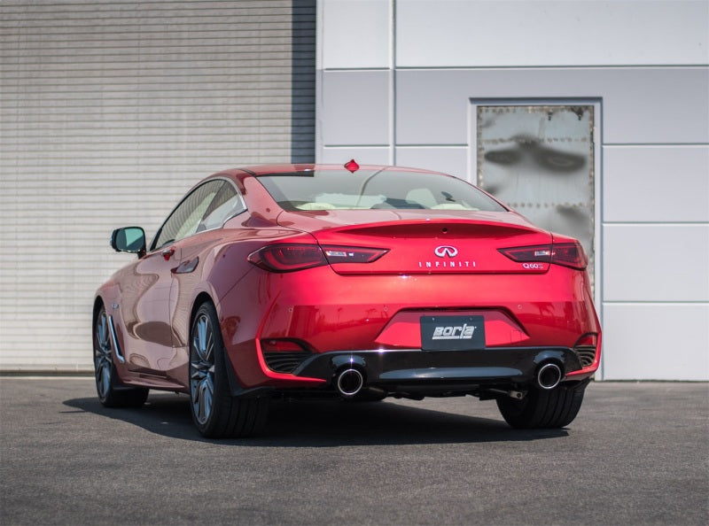 Borla 140703 S-Type Cat-Back Exhaust System for 2017-2022 Infiniti Q60 3.0L Twin-Turbo V6 AWD