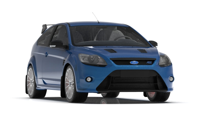Rally Armor 2009-11 Ford Focus MK2 RS Black Mud Flap Grey Logo