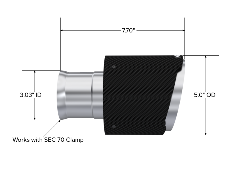 MBRP T5197CF Carbon Fiber Exhaust Tips for Dodge Charger and Durango