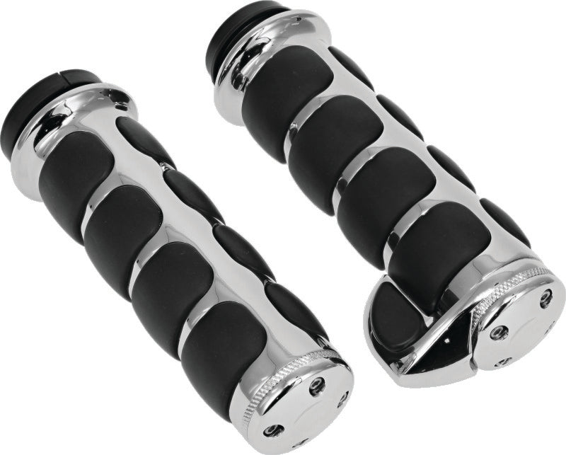Kuryakyn ISO Grips with Throttle Boss for Throttle-by-Wire, Chrome – Part 6228