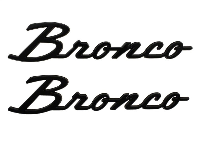 Ford Racing frpM-1447-BSGS Gloss Black Bronco Script Fender Badge Kit