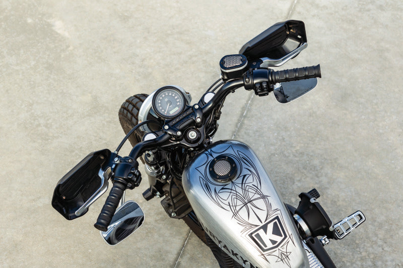 Kuryakyn Dillinger Dual-Cable Motorcycle Grips, Satin Black – Part 6673