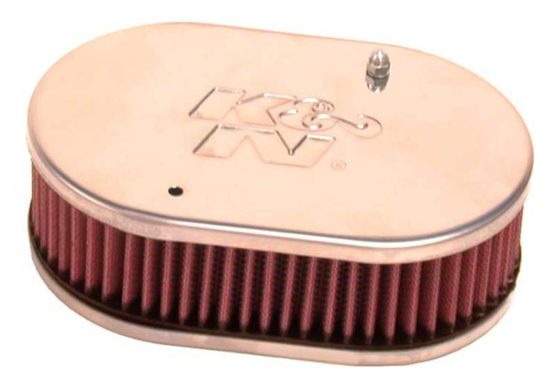 K&N Engineering 56-9105 Universal Custom Oval Air Filter with 51mm Neck Flange