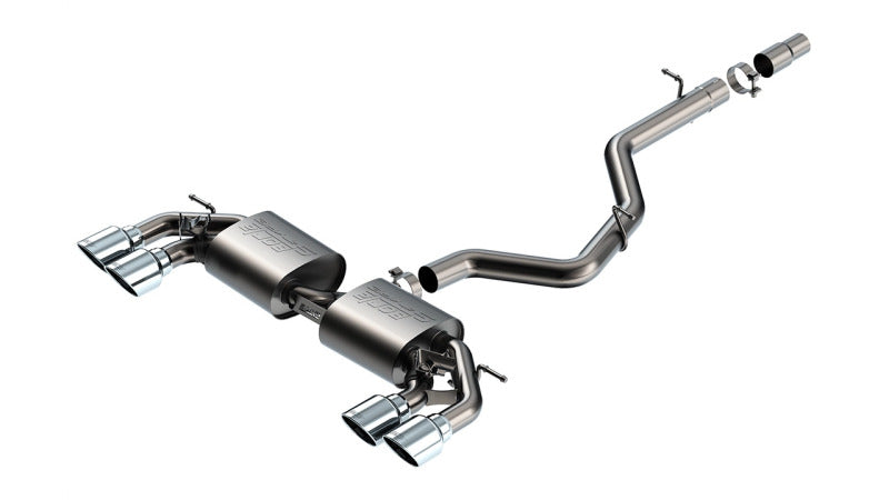 Borla 141029 S-Type Cat-Back Exhaust System for 2022-2026 Volkswagen Golf R MK8