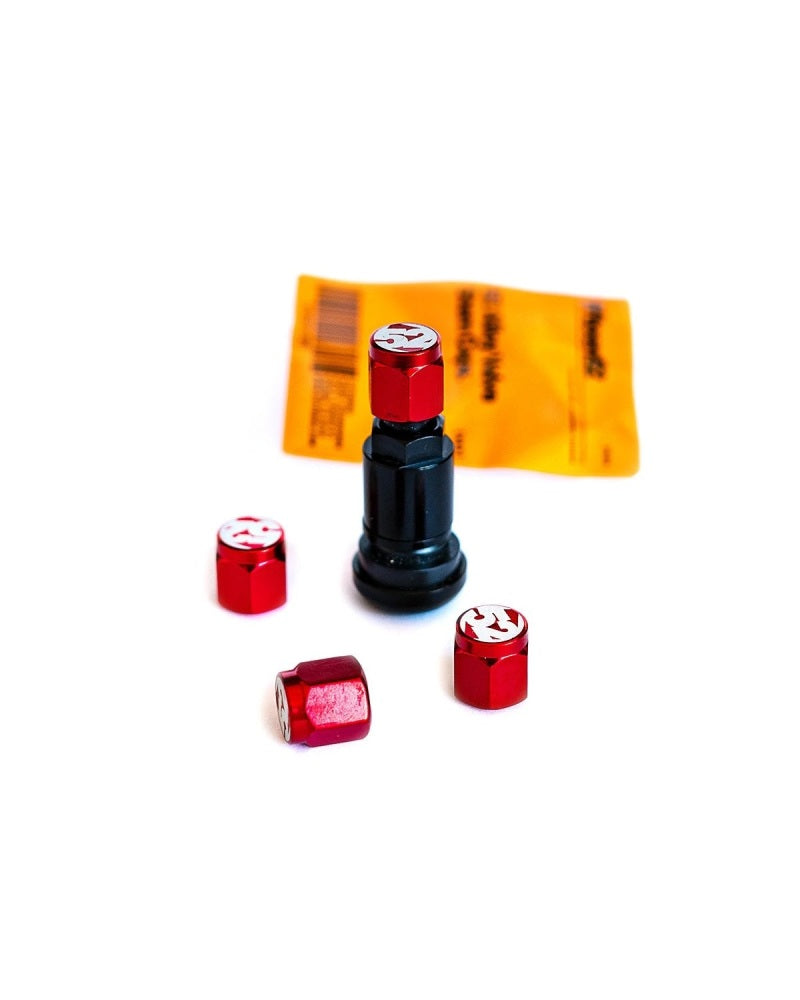 fifteen52 - fft52-VALVE-PACK-RED - Valve Stem Cap Set, Red, 4 Pieces