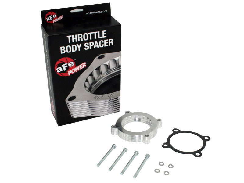 aFe Silver Bullet Throttle Body Spacer Kit, Part Number 46-33010, Ford F-150 and Mustang GT 5.0L V8