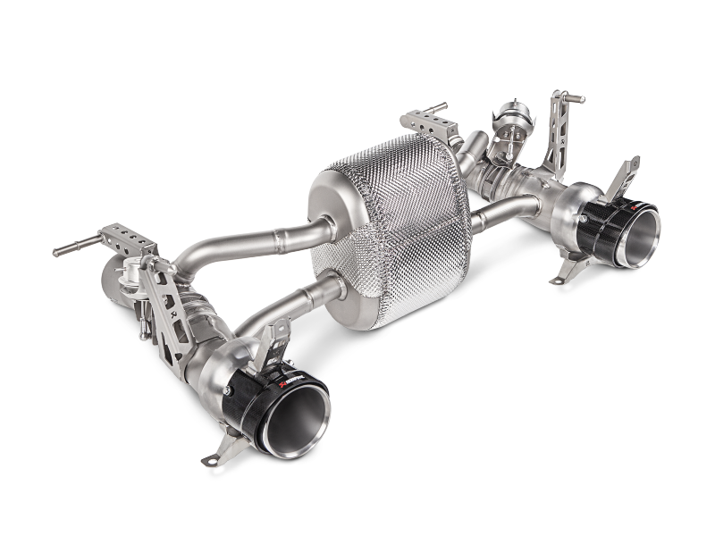 Akrapovic Slip-On Line Titanium Exhaust with Carbon Tips for 2016-2019 Ferrari 488 GTB and 488 Spider