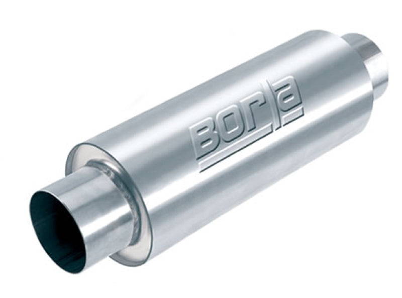 Borla XR-1 Sportsman Racing Muffler 3 in. Center Inlet/Outlet, 5 in. Round Body, Part BOR40085