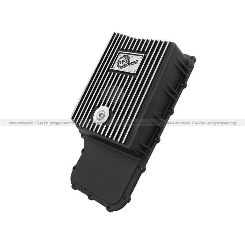 aFe POWER Pro Series Transmission Pan, Black with Machined Fins, Ford F-150 6R80, Part Number 46-70172
