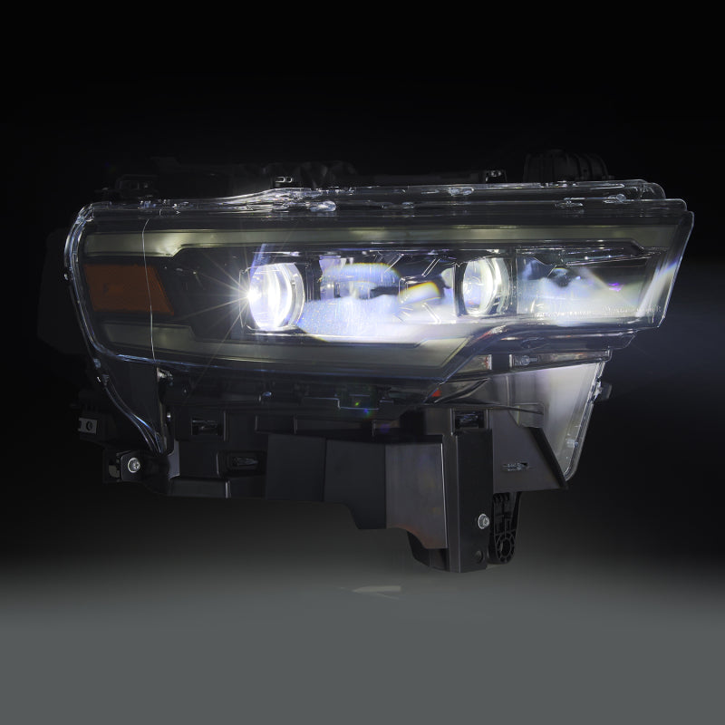 AlphaRex Luxx LED Projector Headlights for Dodge Ram 1500 2025-2026 - Alpha Black with Activation Lighting and Sequential Signal