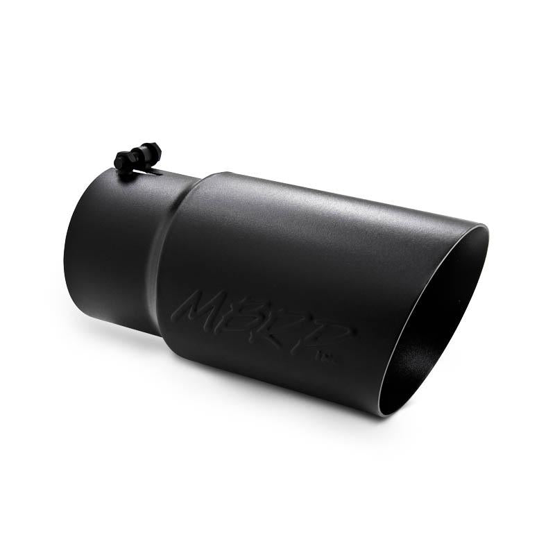 MBRP T5074BLK Armor BLK Universal Exhaust Tip, 5-Inch Inlet, 6-Inch Outlet, Dual-Wall Angled Design